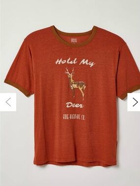 🦌 Urban Outfitters BDG Rust Alpine Ringer Tee - Hold My Deer 🦌